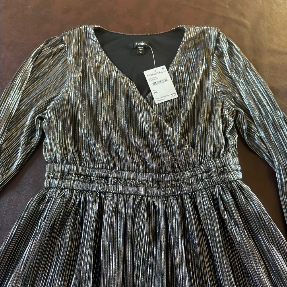 Girls’ Zunis Black & Silver Shimmer Dress